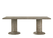Load image into Gallery viewer, Wood Double Pedestal Base Dining Table - Gray