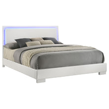 Load image into Gallery viewer, Strick & Bolton - High Gloss Panel Bed With LED Lights