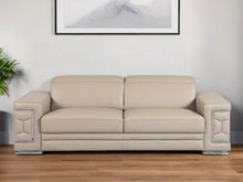 Load image into Gallery viewer, Italian Leather Sofa & Silver Legs - Beige