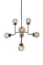 Load image into Gallery viewer, Sputnik Eight Light Metal Chandelier With Shades - Silver
