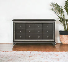 Load image into Gallery viewer, Solid Wood 9 Drawer Triple Dresser - Gray