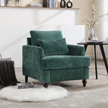 Load image into Gallery viewer, Modern Mid Century Wood Frame Armchair With Tufted Design
