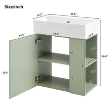 Load image into Gallery viewer, Modern Floating Bathroom Vanity With Ceramic Basin Perfect For Small Bathrooms