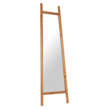 Load image into Gallery viewer, 70" Solid Wood Leaning Geometric Framed Standing Mirror - Natural