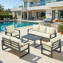 Load image into Gallery viewer, Modern Outdoor Sofa Set With Coffee Table
