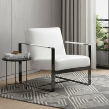Load image into Gallery viewer, Fabric Arm Chair - White And Black