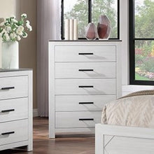 Load image into Gallery viewer, 1 Piece Chest 2 Tone Sleek Bar Bedroom Furniture - White