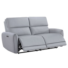 Load image into Gallery viewer, Jeromie - Power Motion Sofa With USB Port - Gray Synthetic Leather