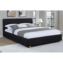 Load image into Gallery viewer, Modern Platform Bed With Upholstered Grid-Patterned Headboard