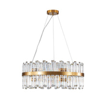 Load image into Gallery viewer, Twelve Light Metal Chandelier With Shades - Gold