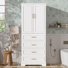 Load image into Gallery viewer, Freestanding Bathroom Cabinet With 3 Drawers, Adjustable Shelf, Soft Close Doors