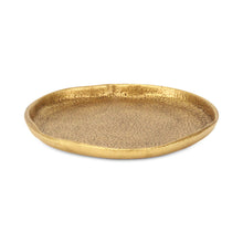 Load image into Gallery viewer, 8" Cast Iron Handmade Round Trinket Tray - Gold