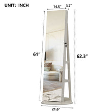 Load image into Gallery viewer, Swivel Jewelry Cabinet With Full Length Mirror