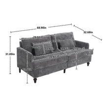 Load image into Gallery viewer, Mid Century Modern Fabric Loveseat Sofa, 2 Seat Upholstered Couch