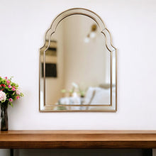 Load image into Gallery viewer, 24" Arch Metal Framed Accent Mirror - Gold