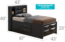 Load image into Gallery viewer, Modern Design Storage Bed With Bookcase Headboard