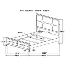 Load image into Gallery viewer, Gwendolyn - Queen Panel Bed With LED Headboard - White