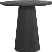 Load image into Gallery viewer, Solid Wood Hexagonal Pedestal End Table - Black