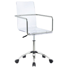 Load image into Gallery viewer, Clear Office Chair With Caster Wheels Futuristic Design, Adjustable Height - Clear