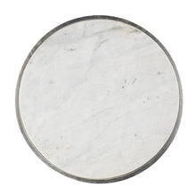 Load image into Gallery viewer, Marble Curvy Round End Table - Silver