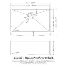 Load image into Gallery viewer, Farmhouse Kitchen Sink Stainless Steel Apron Front