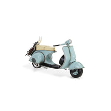 Load image into Gallery viewer, Hand Painted Model Motorcycle Tabletop Sculpture - Blue / Black