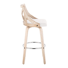 Load image into Gallery viewer, Charlotte - Farmhouse Fixed Height Bar Stool With Swivel And Round Footrest (Set of 2)
