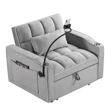 Load image into Gallery viewer, Convertible Sleeper Chair Sofa Bed Adjustable Pull Out Sleeper Chair Bed Multi-Pockets Folding Sofa Bed For Living Room Bedroom Small Space, 3 In 1 Sofa Bed