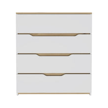 Load image into Gallery viewer, Four Drawer Dresser - White And Natural