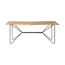Load image into Gallery viewer, Solid Wood Abstract Console Table - Brown And Black