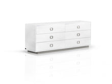 Load image into Gallery viewer, Solid Wood Six Drawer Dresser - White