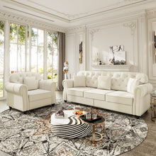 Load image into Gallery viewer, Upholstered Sofa Set With Nailhead Trim And Rolled Armrests, Includes Pillows