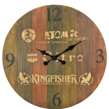 Load image into Gallery viewer, Silent Analog Round Wall Clock (554635) - Brown