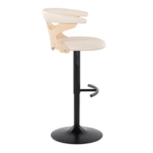 Load image into Gallery viewer, Gardenia - Contemporary Adjustable Barstool With Swivel With Rounded T Footrest (Set of 2)