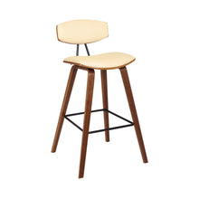 Load image into Gallery viewer, Iron Low Back Bar Height Bar Chair - Cream And Brown