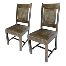 Load image into Gallery viewer, Wood Slat Back Dining Side Chairs (Set of 2) - Brown