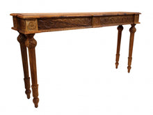 Load image into Gallery viewer, Solid Wood Distressed Console Table - Brown