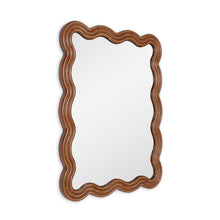 Load image into Gallery viewer, 32" Wavy Scalloped Accent Mirror - Brown