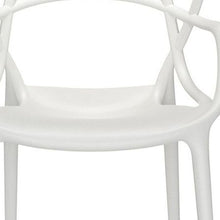Load image into Gallery viewer, Heavy Duty Plastic Open Back Dining Arm Chair - White
