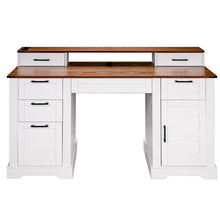 Load image into Gallery viewer, Office Desk With Charging Station & Storage Cabinet