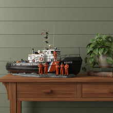 Load image into Gallery viewer, Hand Painted Model Boat (624534) - Black / White