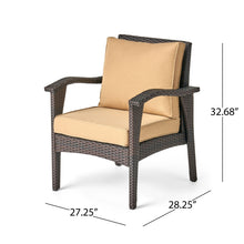 Load image into Gallery viewer, Honolulu - Club Chair (Set of 2) With Weather Resistant Wicker And Cushions - Brown / Tan