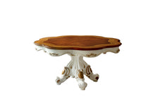 Load image into Gallery viewer, 62" Oval Solid Wood Pedestal Base Dining Table - Brown / White
