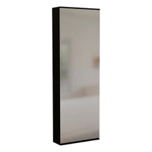 Load image into Gallery viewer, Stylish Wengue Wall Mounted Shoe Rack With Mirror - Black