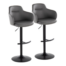 Load image into Gallery viewer, Boyne - Contemporary Adjustable Barstool With Swivel With Rounded T Footrest (Set of 2)