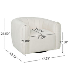 Load image into Gallery viewer, Serenizia - Upholstered Velvet Swivel Chair With Channel Tufted
