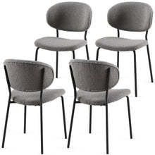 Load image into Gallery viewer, Boucle Dining Chairs, Dining Chairs With Metal Legs For Dining Room, Kitchen, Living Room