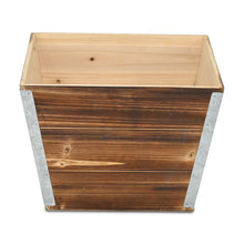 Load image into Gallery viewer, Square Planter Box (638088) - Natural / Silver
