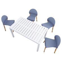 Load image into Gallery viewer, 4 Piece Set Of Single Chairs With Long Table