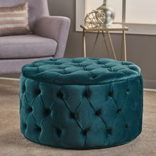 Load image into Gallery viewer, Modern Glam Ottoman Velvet
